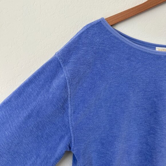 Nation LTD Top Womens Medium Purple Fallon Terry Cloth Popover Sweatshirt M - Picture 5 of 8